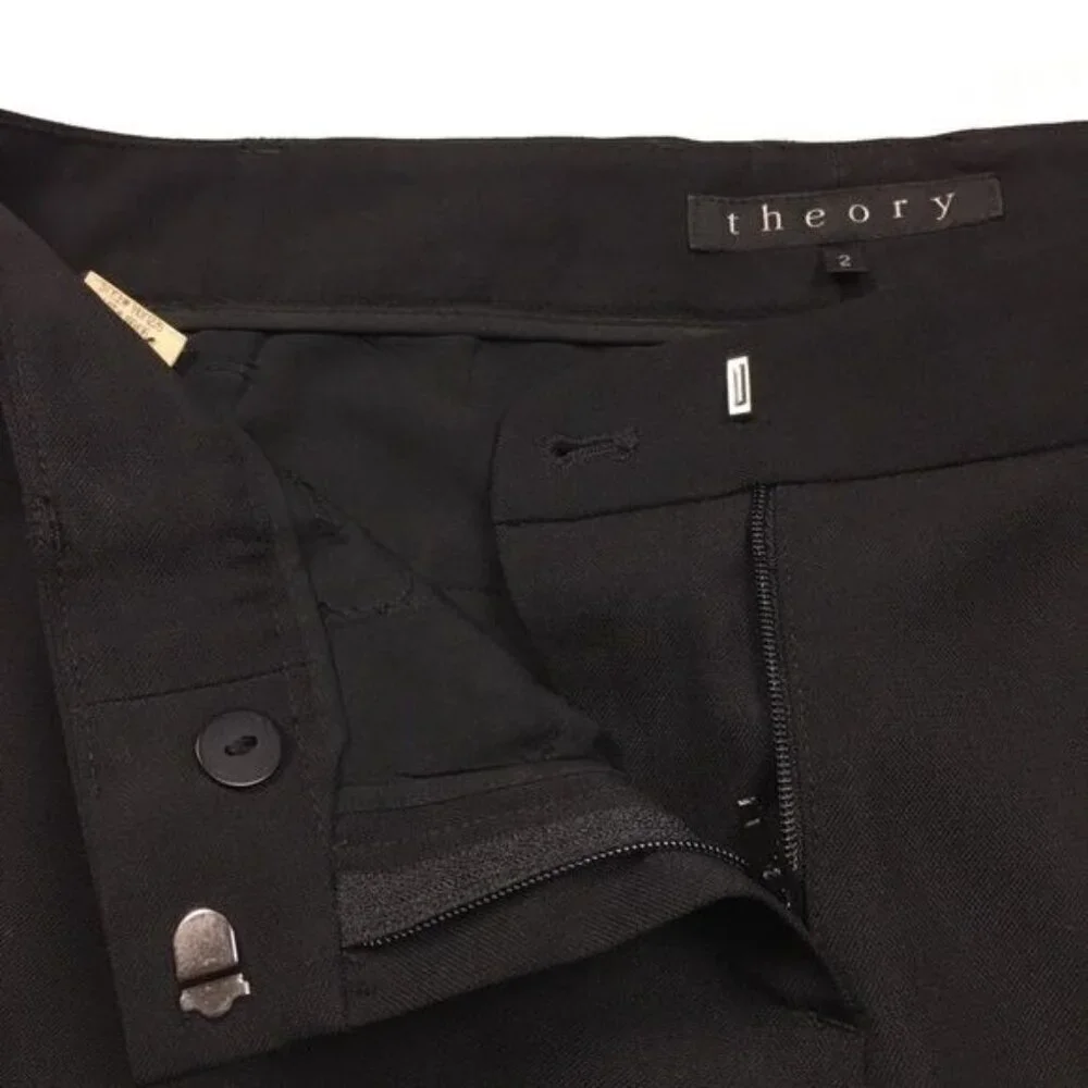 Theory Tassa Poet Wool Zipper Trim Slim Pant - Picture 4 of 8